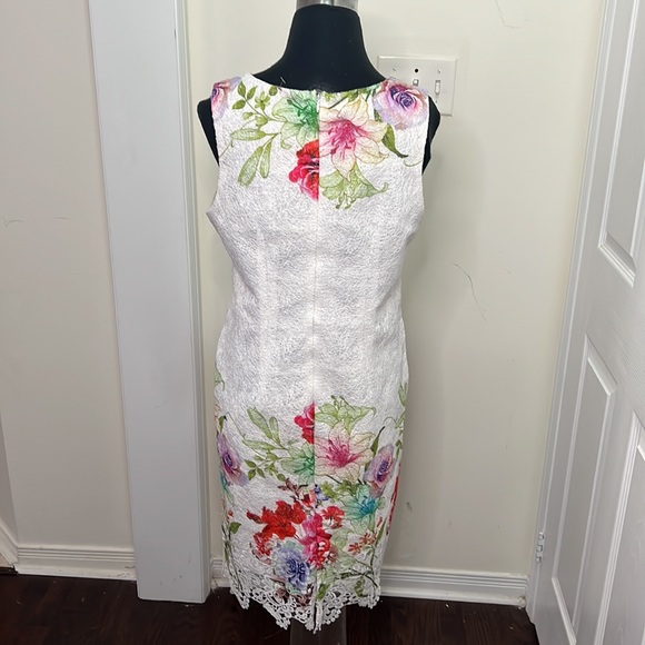 Cleo Unique Floral Sheath Dress Size 12 - Picture 9 of 16